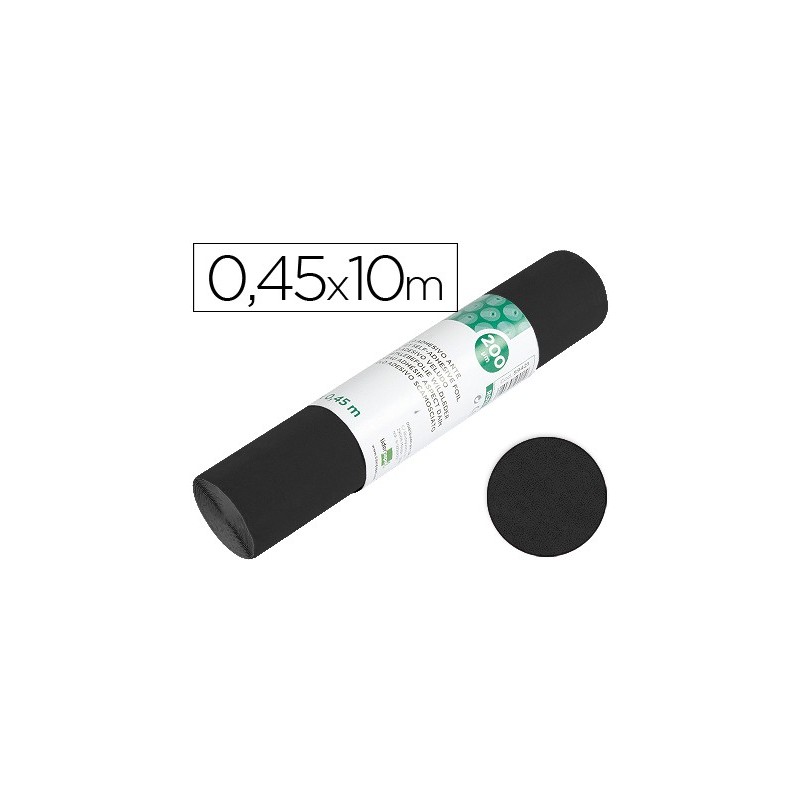 Rollo adhesivo liderpapel especial ante negro rollo de 0,45 x 10 mt Rollo adhesivo liderpapel especial ante negro rollo de 0,45 x 10 mt
