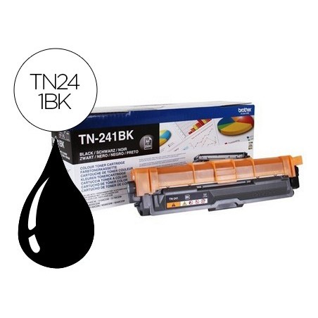 Toner brother tn-241bk hl3140 hl3170 hl3150 dcp9020 mfc9140 mfc9330 mfc9340 negro 2500 pag