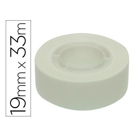Cinta adhesiva apli 33 mt x 19 mm color blanco