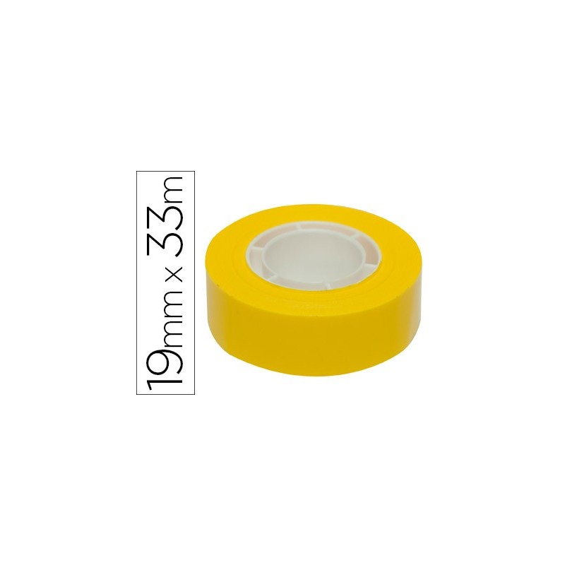 Cinta adhesiva apli 33 mt x 19 mm color amarillo