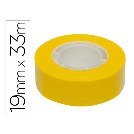 Cinta adhesiva apli 33 mt x 19 mm color amarillo