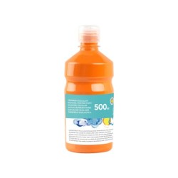 Tempera liquida liderpapel escolar 500 ml naranja