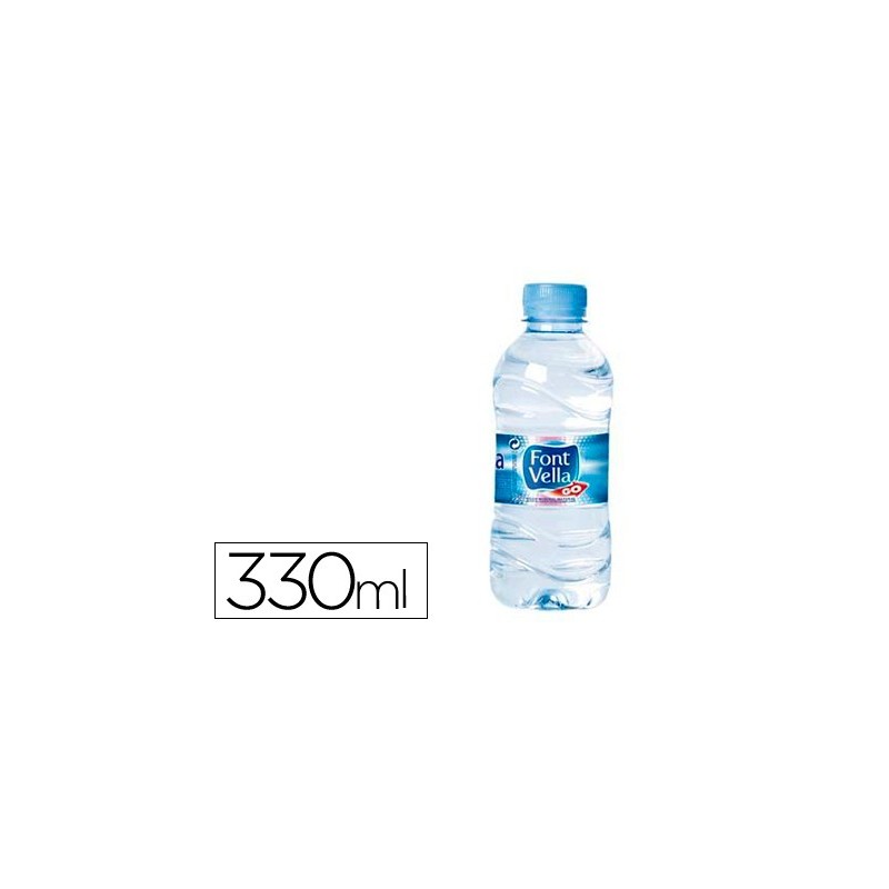 Agua mineral natural font vella botella sant hilari 330 ml