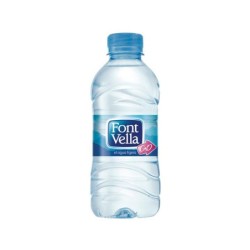 Agua mineral natural font vella botella sant hilari 330 ml