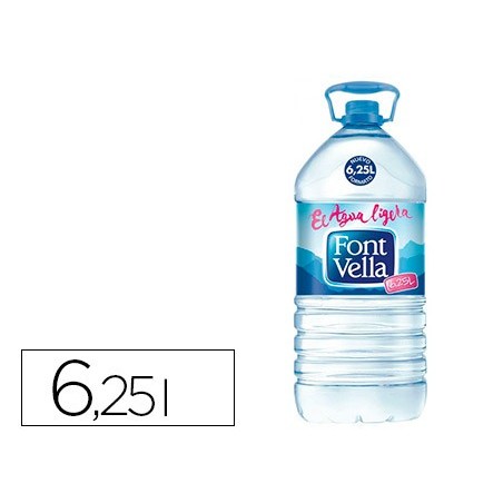 Agua mineral natural font vella sant hilari garrafa 6,25 l