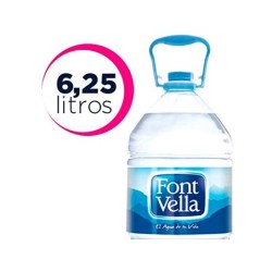 Agua mineral natural font vella sant hilari garrafa 6,25 l