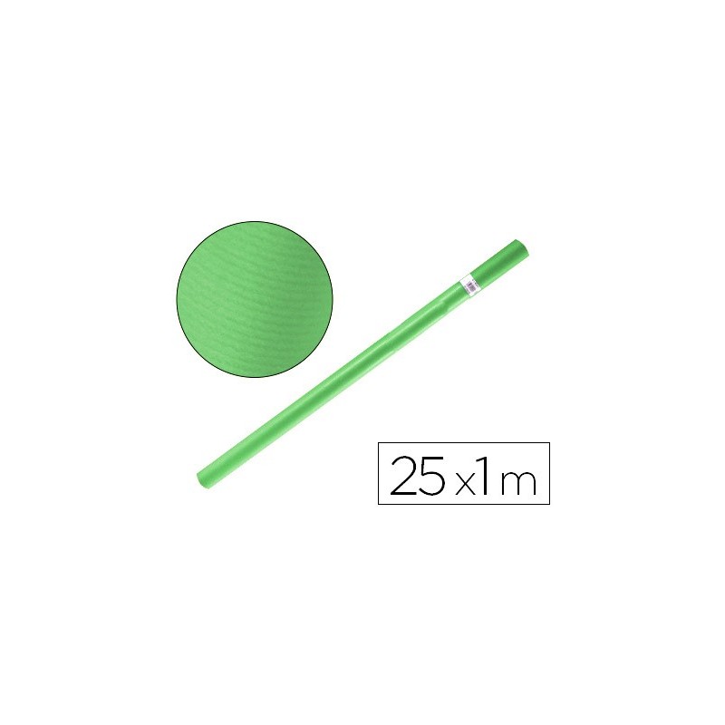 Papel kraft liderpapel verde rollo 25x1 mt