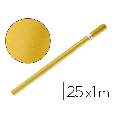 Papel kraft liderpapel amarillo rollo 25x1 mt