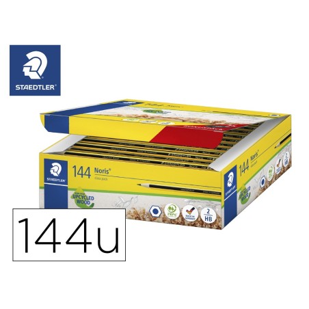Lapices de grafito staedtler noris n.2 hb class pack de 144 unidades