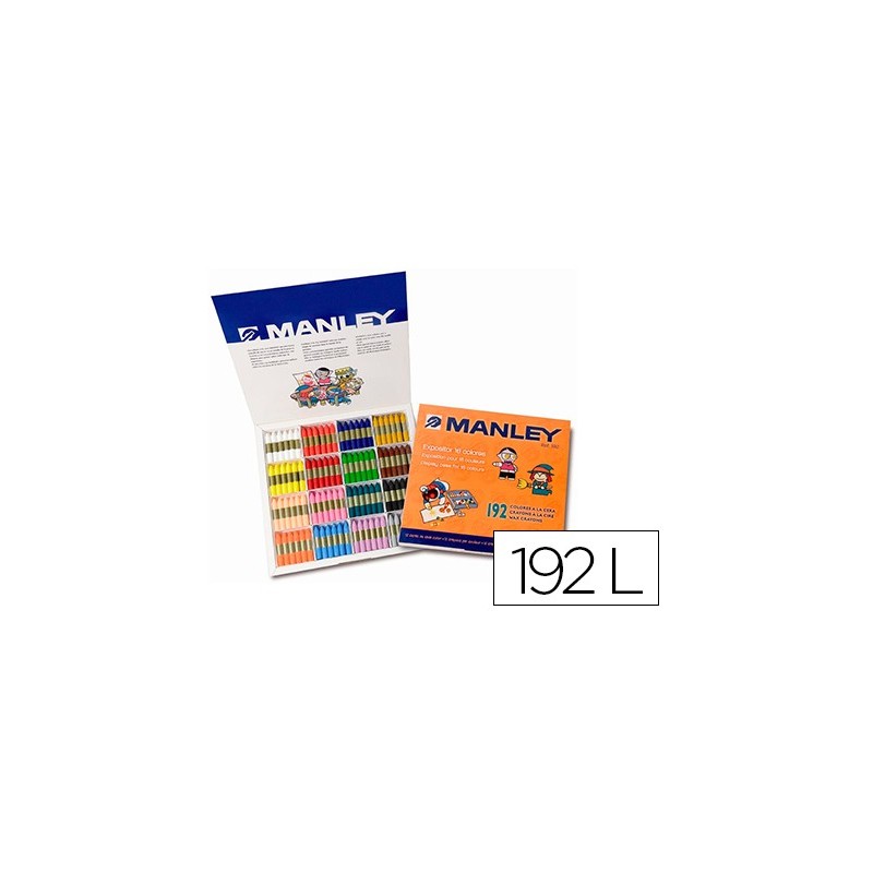 Lapices cera manley school pack de 192 unidades colores surtidos 16 x color Lapices cera manley school pack de 192 unidades colores surtidos 16 x color