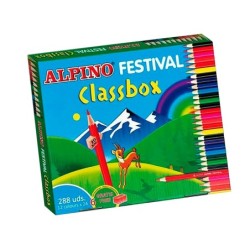 Lapices de colores alpino festival classbox caja de 288 unidades 12 colores surtidos