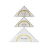 Escuadra liderpapel geometria 16 cm plastico cristal