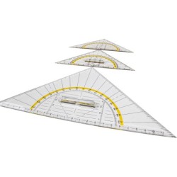 Escuadra liderpapel geometria 16 cm plastico cristal