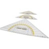 Escuadra liderpapel geometria 16 cm plastico cristal