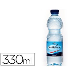Agua mineral natural fuente primavera botella de 330 ml
