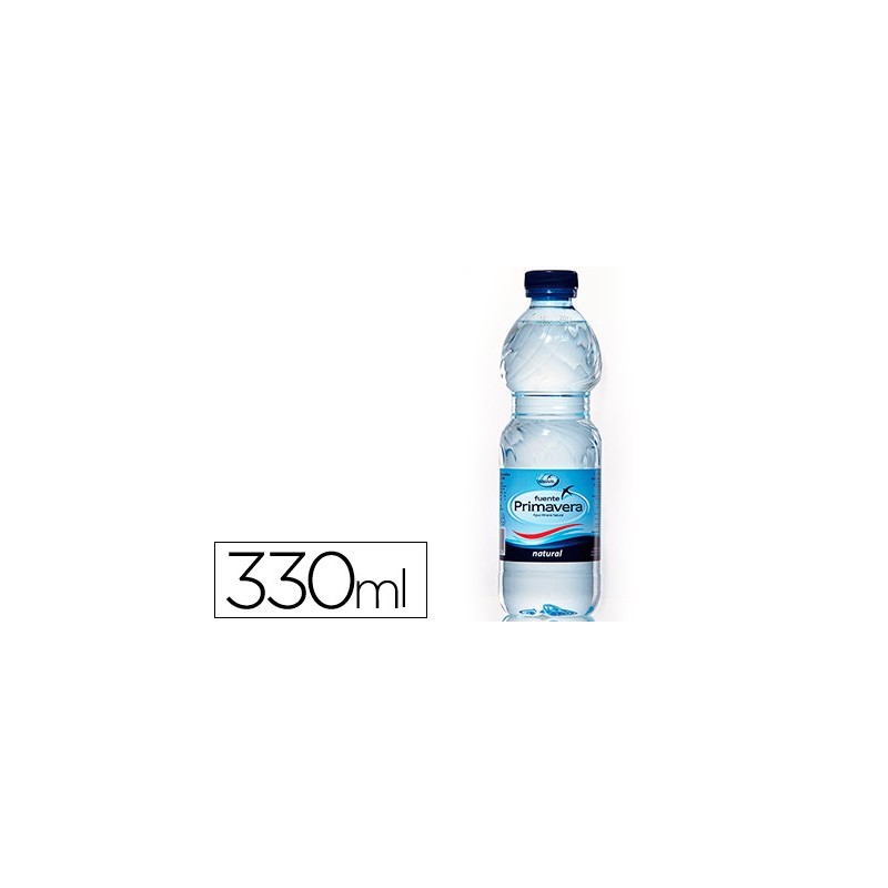 Agua mineral natural fuente primavera botella de 330 ml