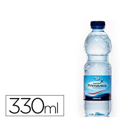Agua mineral natural fuente primavera botella de 330 ml