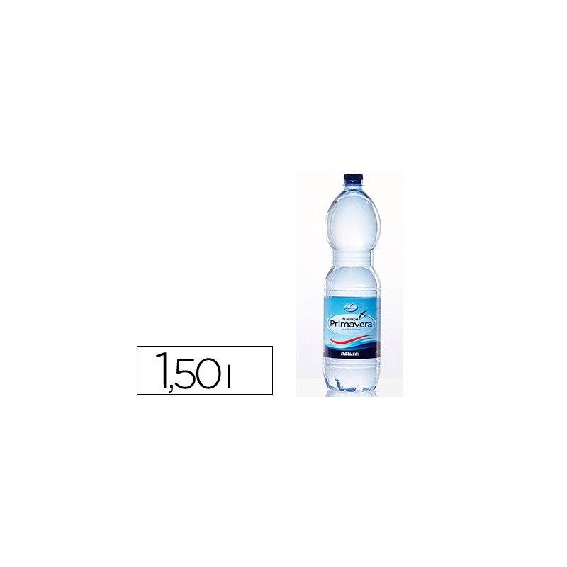 Agua mineral natural fuente primavera botella de 1,5 l