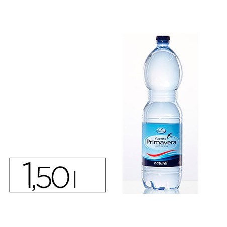 Agua mineral natural fuente primavera botella de 1,5 l