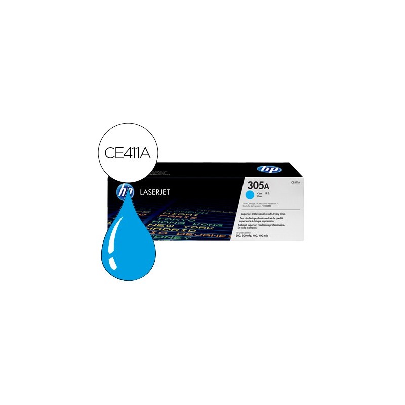 Toner hp 305a laserjet m351/m451/m375/m475 cian 2600 pag
