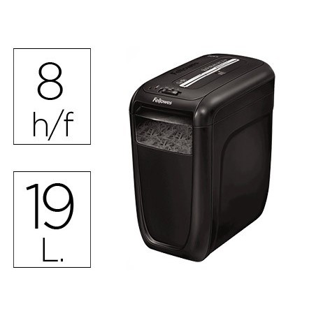 Destructora de documentos fellowes 60 cs capacidad de corte 10 hojas destruye clips grapas y tarjetas