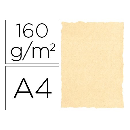 Papel pergamino din a4 160 gr color pergamino crema paquete de 25 hojas