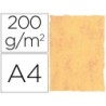 Papel pergamino din a4 200 gr color marmol amarillo paquete de 25 hojas