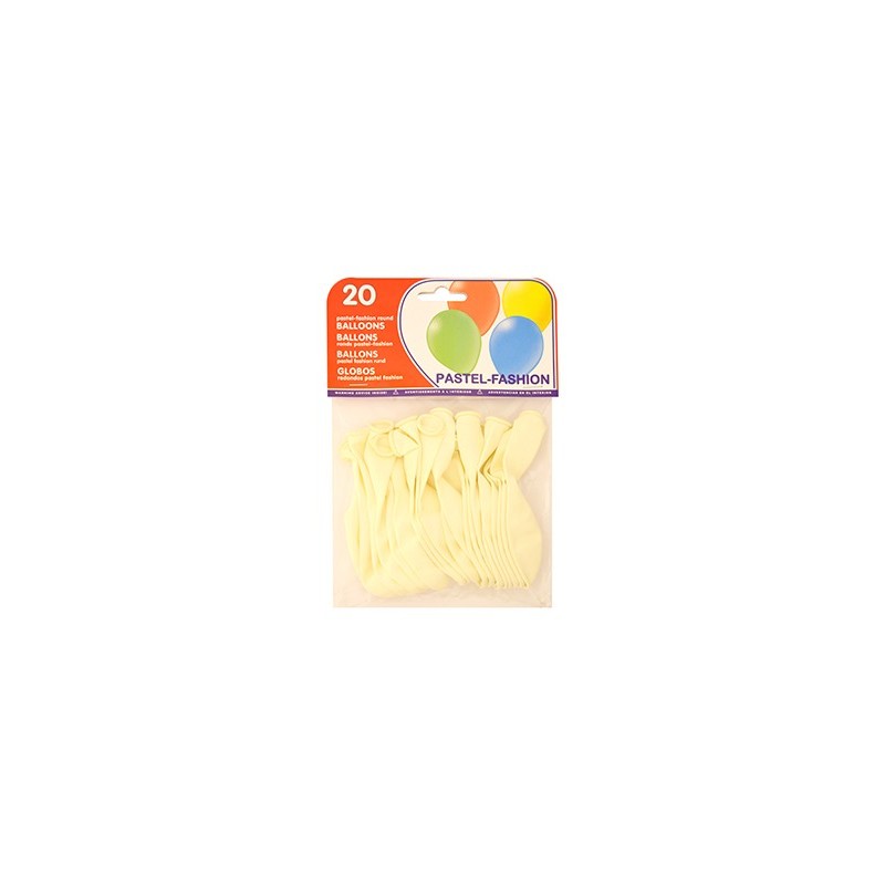 Globo 100% latex biodegradable blanco bolsa de 20 unidades
