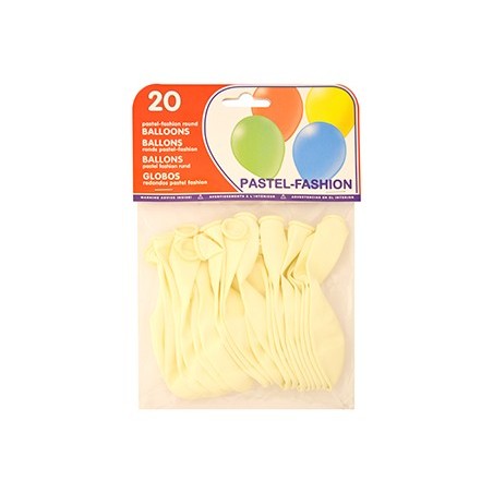 Globo 100% latex biodegradable blanco bolsa de 20 unidades
