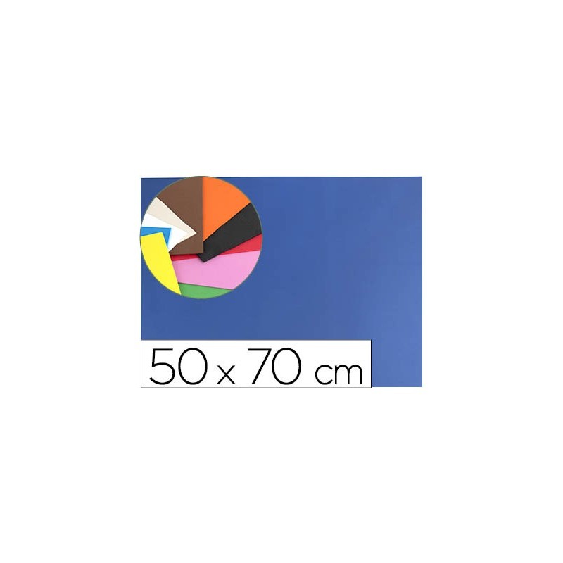 Goma eva liderpapel 50x70cm 60g/m2 espesor 1.5mm azul oscuro