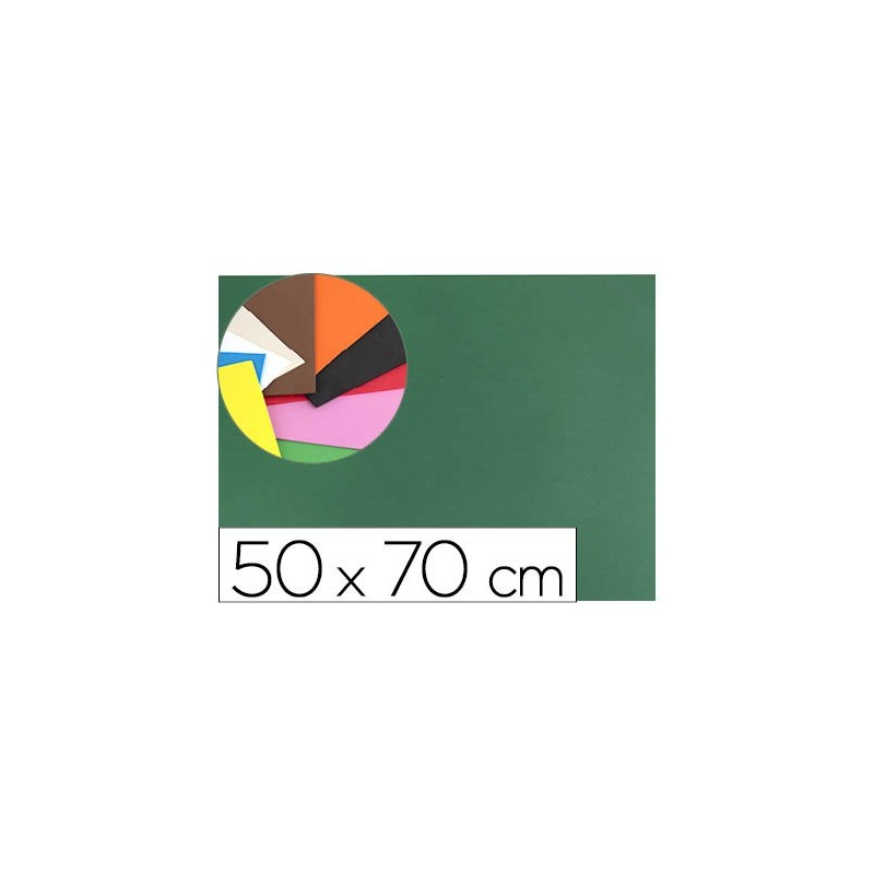 Goma eva liderpapel 50x70cm 60g/m2 espesor 1.5mm verde oscuro