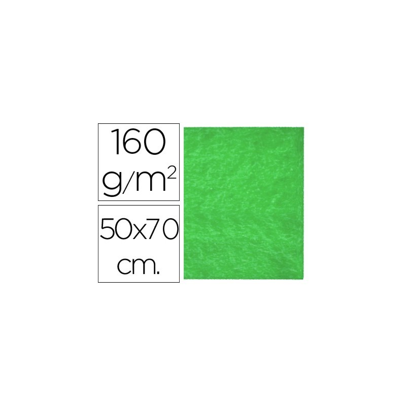 Fieltro liderpapel 50x70cm verde 160g/m2
