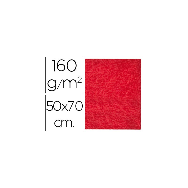 Fieltro liderpapel 50x70cm rojo 160g/m2