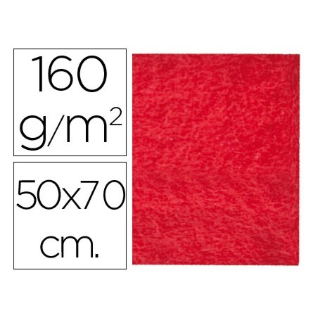 Fieltro liderpapel 50x70cm rojo 160g/m2