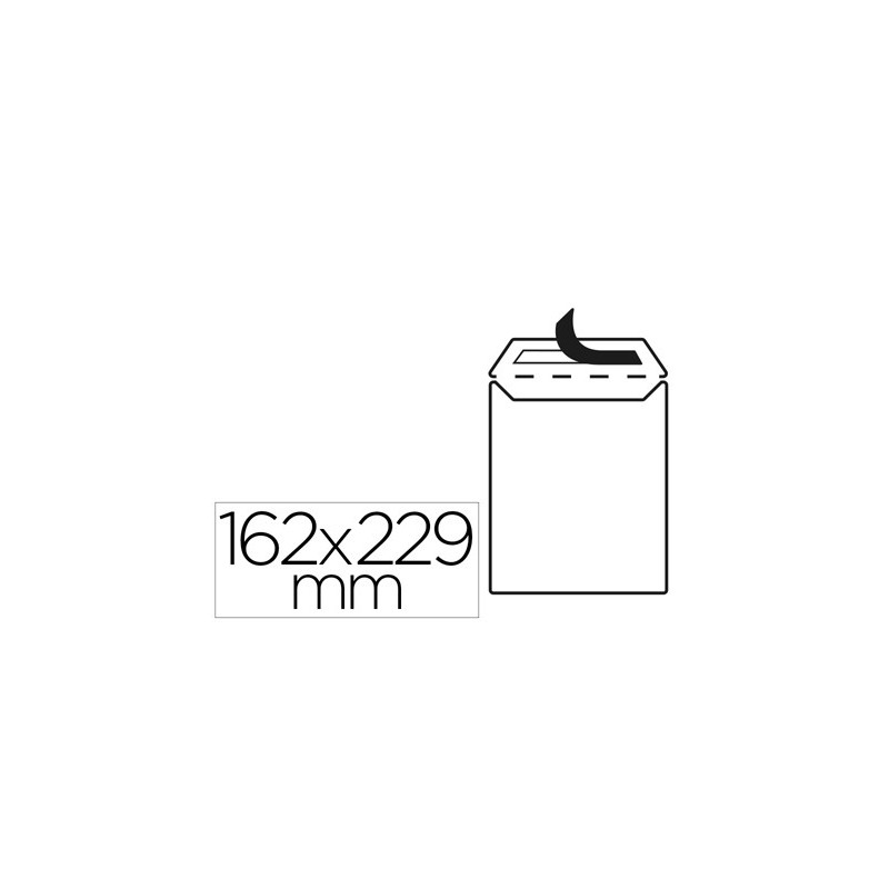 Sobre liderpapel bolsa n 16 blanco c5 162x229 mm tira de silicona paquete de 25 unidades