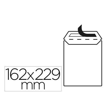 Sobre liderpapel bolsa n 16 blanco c5 162x229 mm tira de silicona paquete de 25 unidades
