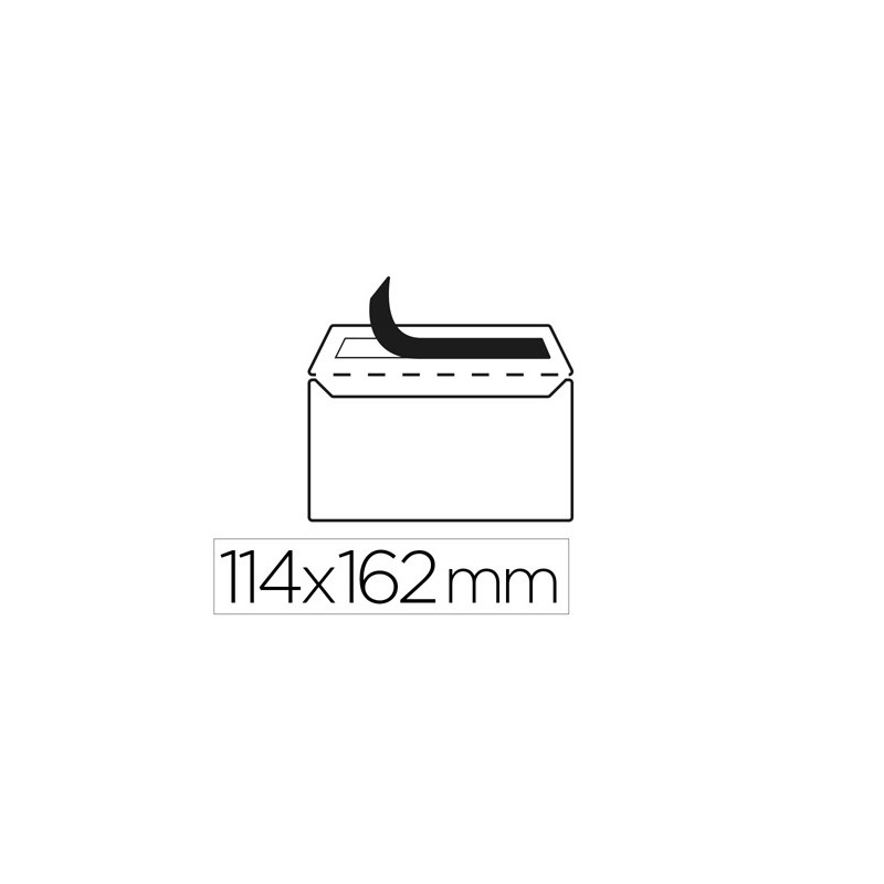 Sobre liderpapel n 19 blanco c6 114x162 mm tira de silicona paquete de 25 unidades