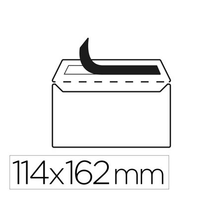 Sobre liderpapel n 19 blanco c6 114x162 mm tira de silicona paquete de 25 unidades
