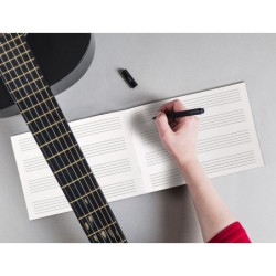 Bloc musica liderpapel pentagrama 5mm cuarto 20 hojas 100g/m2 grapado