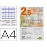 Recambio liderpapel a4 pautaguia 100 hojas 75 g/m2 cuadriculado pautado 2,5 mm con margen 4 taladros