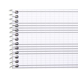 Bloc musica liderpapel combi pentagrama cuadriculado 2,5mm cuarto 20 hojas 100g/m2