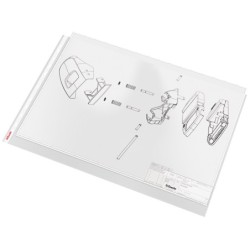 Funda multitaladro esselte din a3 80 mc polipropileno apertura superior pack de 10 unidades