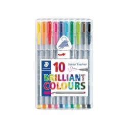 Rotulador staedtler triplus fineliner 334 estuche de 10 unidades colores surtidos