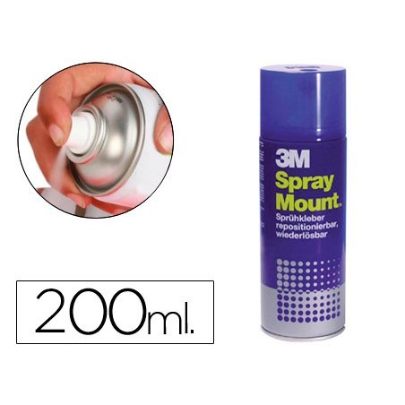 Pegamento 3m spray mount adhesivo reposicionable por tiempo limitado bote de 200 ml