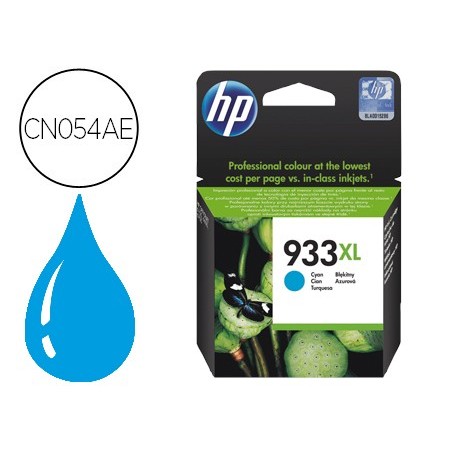 Ink-jet hp 933xl cian cn054ae officejet 6100/6600/6700 premium capacidad 825 pag