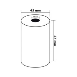 Rollo sumadora q-connect termico 57x45x11 mm 58 gr sin bisfenol a