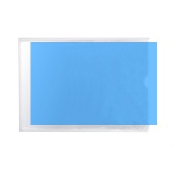Funda portadocumento q-connect din a7 150 micras pvc transparente con uñero 84x115 mm