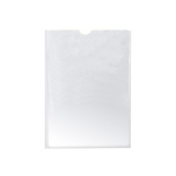 Funda portadocumento q-connect din a6 150 micras pvc transparente con uñero 105x148 mm