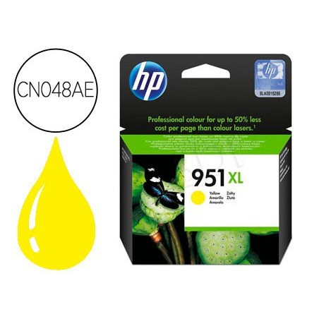 Ink-jet hp 951xl amarillo cn048ae capacidad 1500 pag