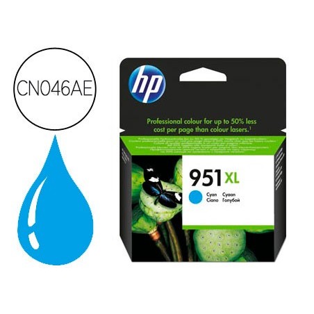 Ink-jet hp 951xl cian cn046ae capacidad 1500 pag